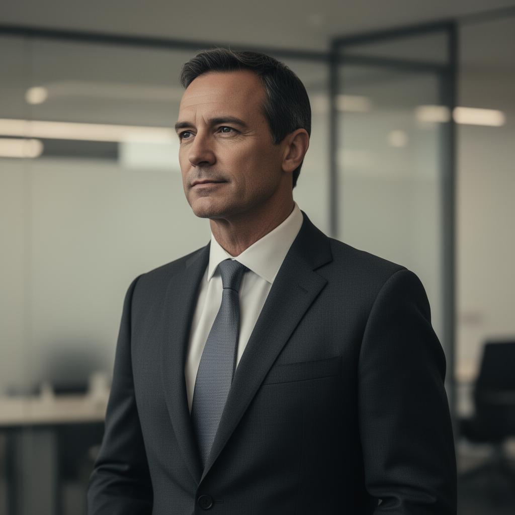 Executive workspace with strategic planning materials